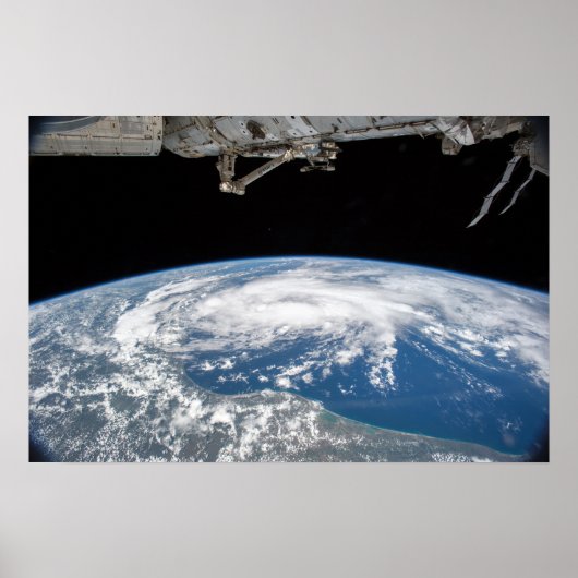 Tropischer Sturmschaden aus dem Int. Raumstation Poster (Vorne)
