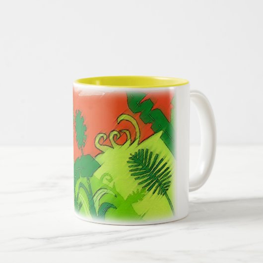 Tropischer Sun Zweifarbige Tasse (VorderseiteRechts)
