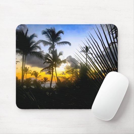 Tropischer Sunset Print Mouse Pad Mousepad (Mit Mouse)