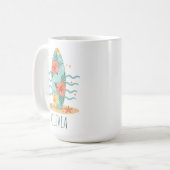 Tropischer Surfer - Hibiskus Träume Kaffeetasse (Vorderseite Links)