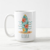Tropischer Surfer - Hibiskus Träume Kaffeetasse (Links)