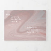 Tropischer süß 16 flüssiger Marmor | Agate Blush P Dreifach Gefaltete Einladung (Cover)