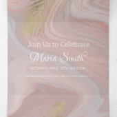 Tropischer süß 16 flüssiger Marmor | Agate Blush P Dreifach Gefaltete Einladung (Innenseite Mitte)