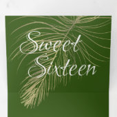 Tropischer süß 16 flüssiger Marmor | Waldpalme Tre Dreifach Gefaltete Einladung (Innen Erste Seite)