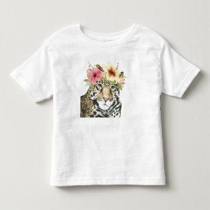 Tropischer süßer Gepard des Halo- Kleinkind T-shirt