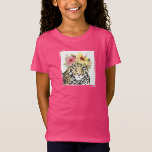 Tropischer süßer Gepard des Halo- T-Shirt