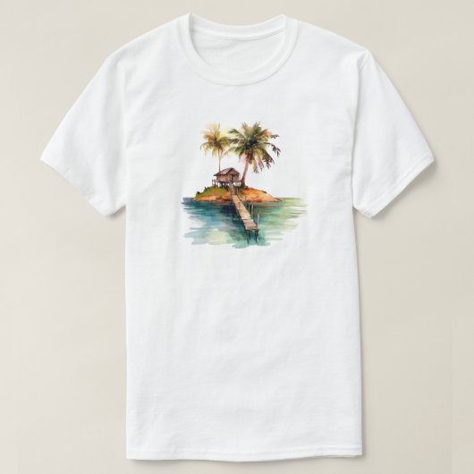 Tropischer T - Shirt (Design vorne)