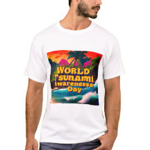 Tropischer T - Shirt zum Welt-Tsunami-Bewusstsein