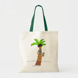Tropischer Taschen-Baum und Getränk Tragetasche