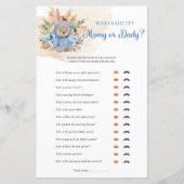 Tropischer Teddybär Pampasgras Mommy oder Daddy (Vorderseite)