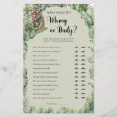 Tropischer Teddybär Pampasgras Mommy oder Daddy (Vorderseite)