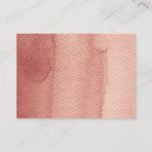 Tropischer Terracotta-Goldrahmen aus Palmblättern Begleitkarte (Rückseite)