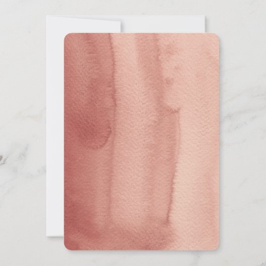 Tropischer Terracotta-Goldrahmen aus Palmblättern Einladung (Rückseite)