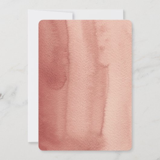 Tropischer Terracotta-Goldrahmen aus Palmblättern Einladung (Rückseite)