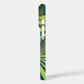 Tropischer Tiger Hawaiian Palm Dschungel Aquamarin Case-Mate iPhone Hülle (Rückseite / Links)