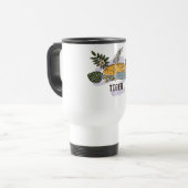 Tropischer Tiger ruht Reisebecher (Vorderseite Links)