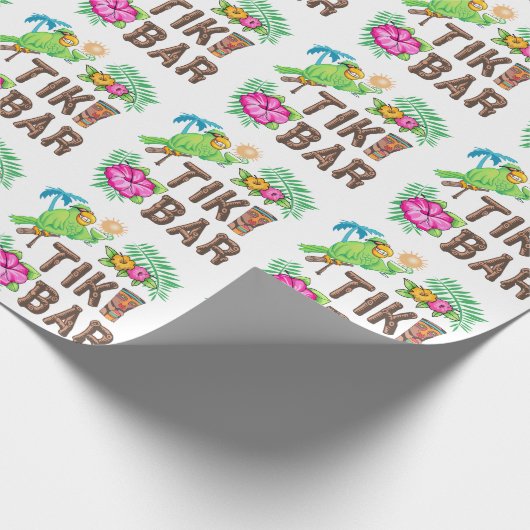 TROPISCHER TIKI-BAR GESCHENKPAPIER (Ecke)