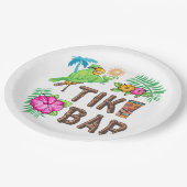 TROPISCHER TIKI-BAR PAPPTELLER (Schrägansicht)