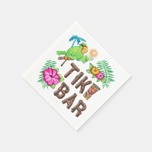 TROPISCHER TIKI-BAR SERVIETTE (Ecke)