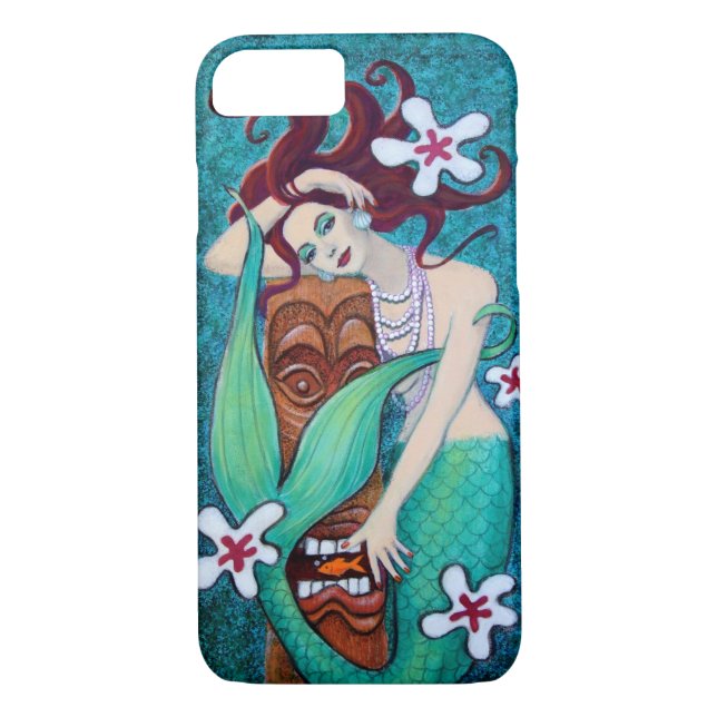 Tropischer Tiki Meerjungfrau iPhone 7 Fall Case-Mate iPhone Hülle (Rückseite)