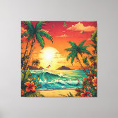 Tropischer Tintenstrahl Leinwanddruck (Vorderseite)