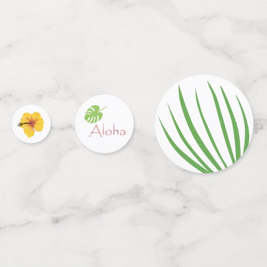 Tropischer Tisch Confetti Konfetti (Rückseiten)