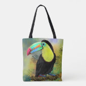 Tropischer Toco Toucan Tote Bag Tasche (Rückseite)