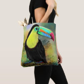 Tropischer Toco Toucan Tote Bag Tasche (Von Nahem)