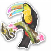 Tropischer Toco-Vogel-Touchsticker Aufkleber (Vorderseite)
