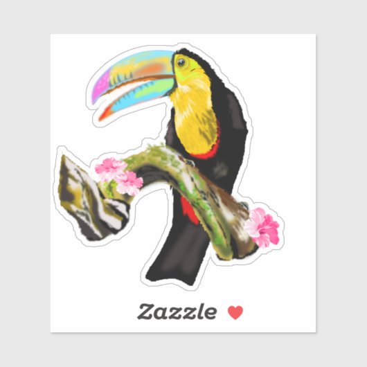 Tropischer Toco-Vogel-Touchsticker Aufkleber (Blatt)