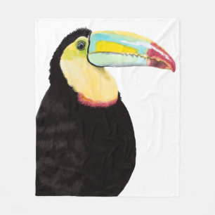 Tropischer Toucan Bird Fleecedecke