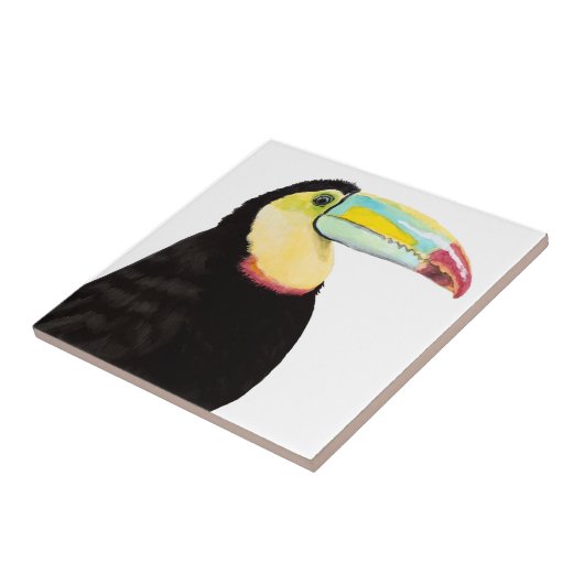 Tropischer Toucan Bird Fliese (Seite)