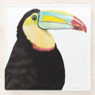 Tropischer Toucan Bird Glasuntersetzer