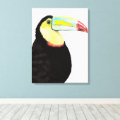 Tropischer Toucan Bird Leinwanddruck (Insitu (Holzboden))