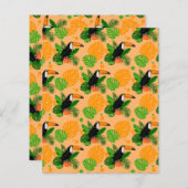 Tropischer Toucan Bird Nahtloses Muster (Vorne/Hinten)