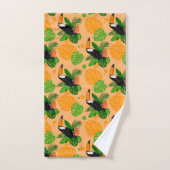 Tropischer Toucan Bird Nahtloses Muster Badhandtuch Set (Handtuch)