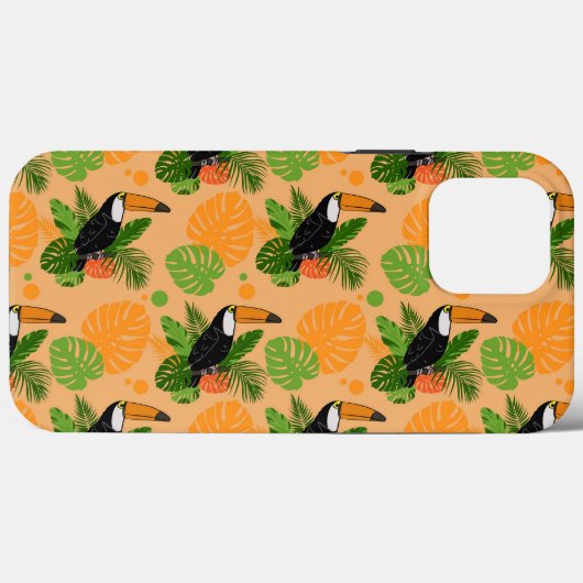Tropischer Toucan Bird Nahtloses Muster Case-Mate iPhone Hülle (Rückseite (Horizontal))