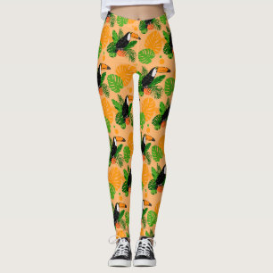 Tropischer Toucan Bird Nahtloses Muster Leggings