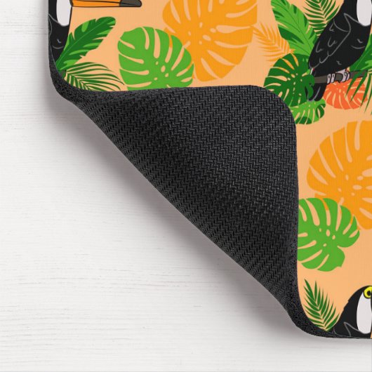 Tropischer Toucan Bird Nahtloses Muster Mousepad (Ecke)