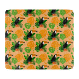 Tropischer Toucan Bird Nahtloses Muster Schneidebrett