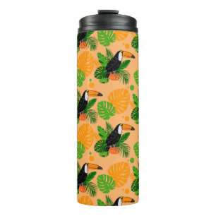 Tropischer Toucan Bird Nahtloses Muster Thermosbecher