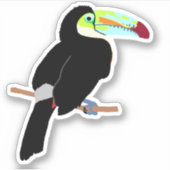 Tropischer Toucan Bird Phone Case oder Laptop Stic Aufkleber (Vorderseite)