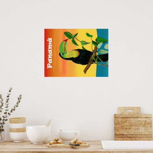 Tropischer Toucan Bird Poster (Küche)