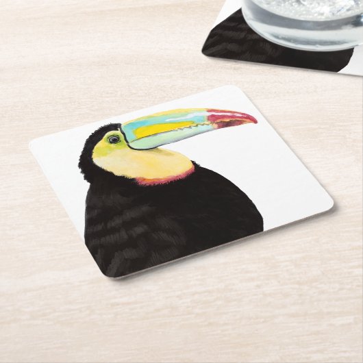 Tropischer Toucan Bird Rechteckiger Pappuntersetzer (angewinkelt)