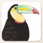 Tropischer Toucan Bird Rechteckiger Pappuntersetzer (Vorderseite)