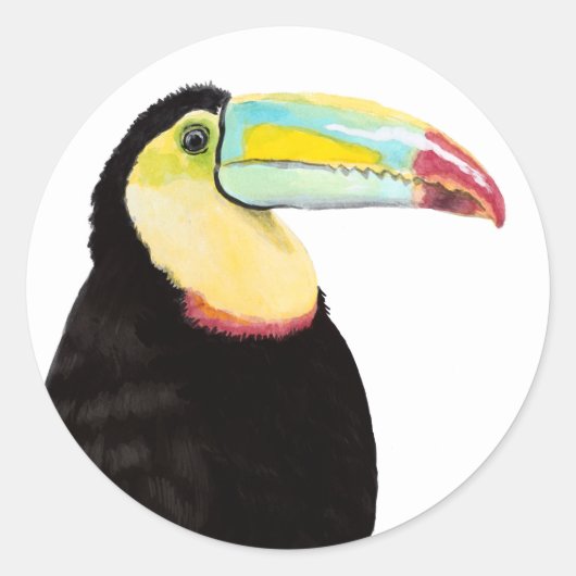 Tropischer Toucan Bird Runder Aufkleber (Vorderseite)
