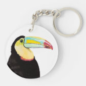 Tropischer Toucan Bird Schlüsselanhänger (Rückseite)