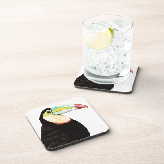 Tropischer Toucan Bird Untersetzer (Rechte Seite)