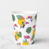 Tropischer Toucan Cluster Paper Cup Pappbecher (Rückseite)