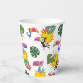 Tropischer Toucan Cluster Paper Cup Pappbecher (Vorderseite)